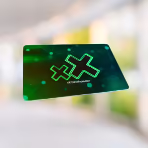 Custom Branded PVC NFC Business Cards front - xX Developments
