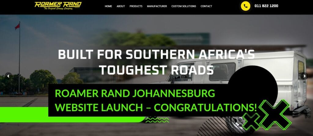Roamer Rand Johannesburg Website Launch – Congratulations - xX Developments